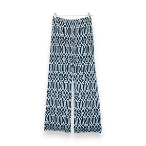 JEAN PIERRE KLIFA Paris Women's Palazzo Pants Pull On Wide Leg Geometric ~ Large